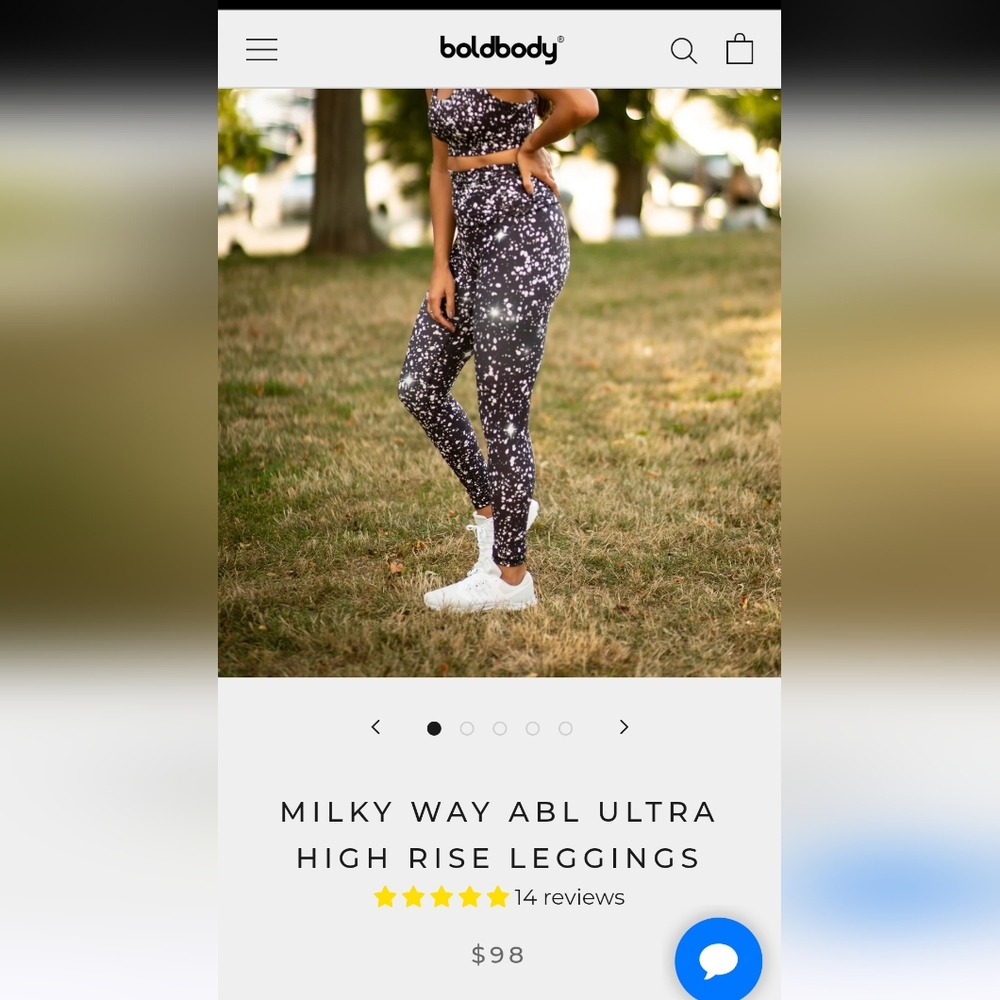 Boldbody Milky Way ABL Ultra High Rise Leggings Sz S